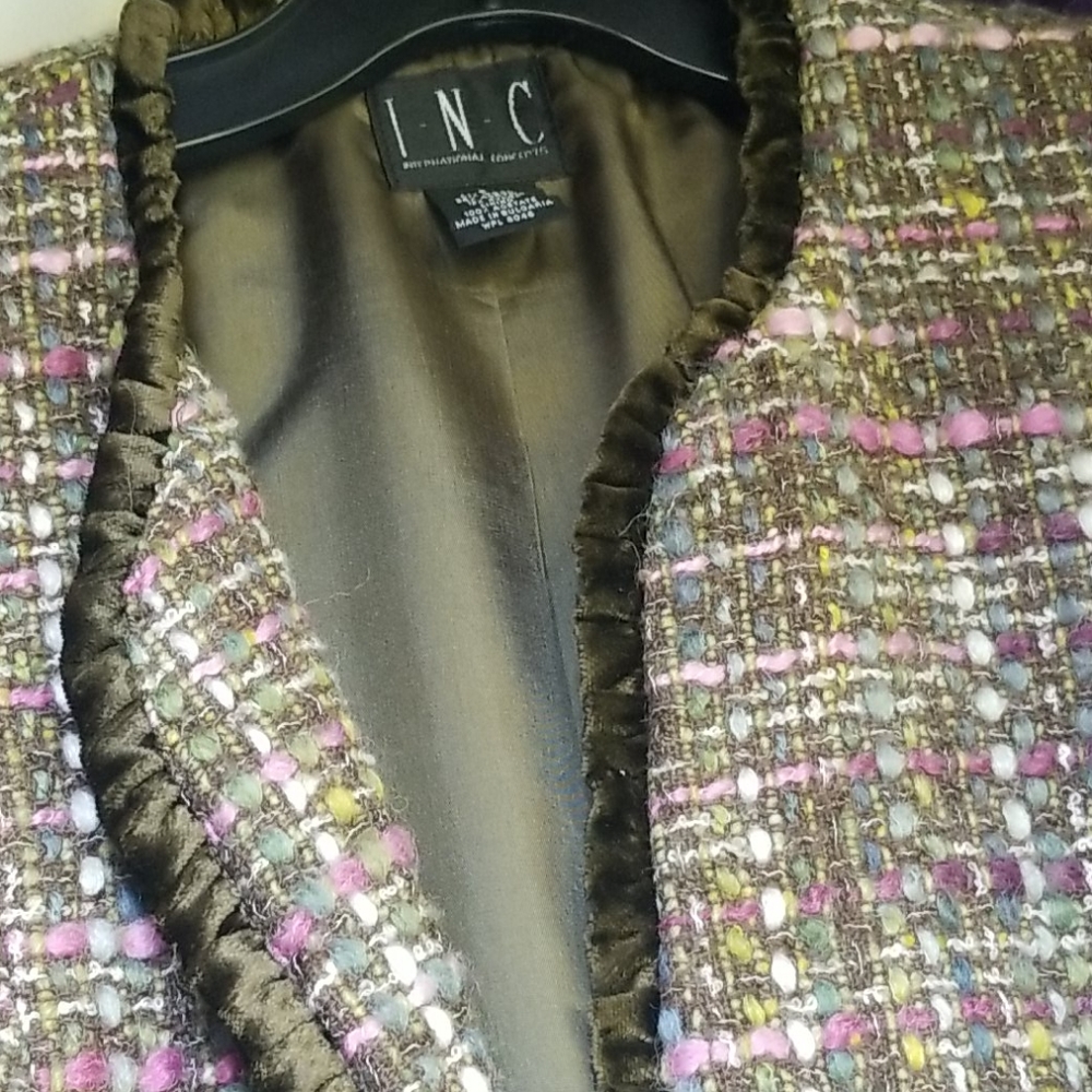 Multicolored Wool Jacket, size 6, GUC